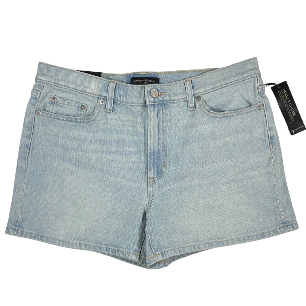 Banana Republic Classic Denim Shorts Light‎ Wash Mid Rise 4" Women's 30/10 NWT